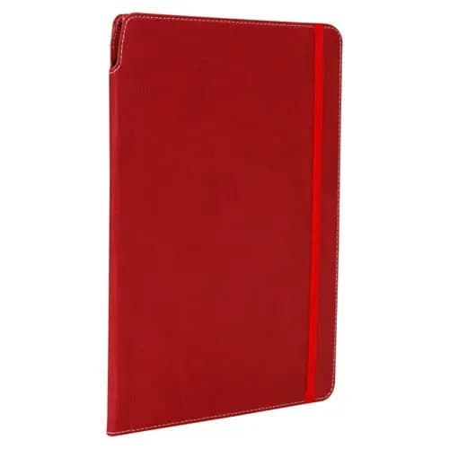 promosyon turuncu pürüzsüz deri defter, aynı renk dikey lastik bant ve beyaz fon