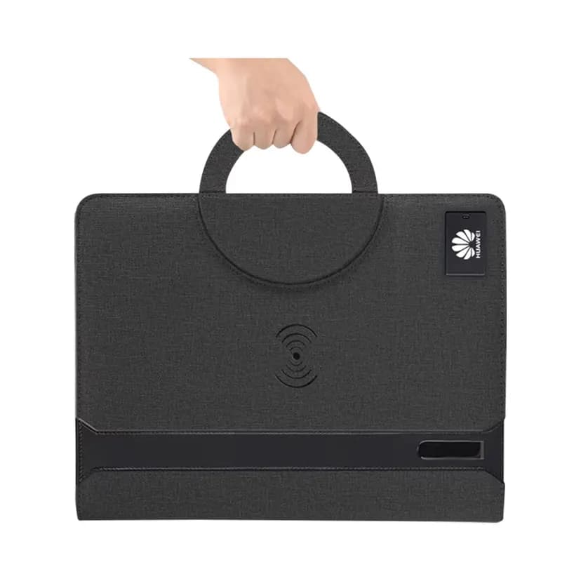 Promosyon siyah kumaş organizer çanta kapalı halde, elastik bandı ve etiketiyle