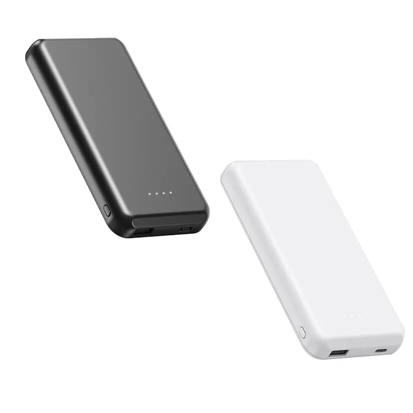 Promosyon siyah ve beyaz renk seçenekleriyle 10000 mAh kapasiteye sahip Powerbank